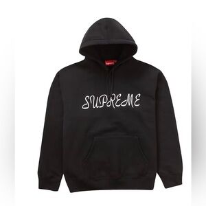 Supreme Script Hooded Sweatshirt Black